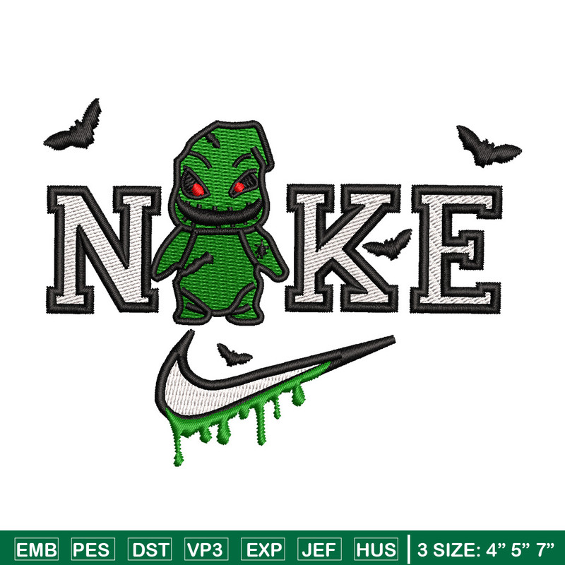 Nike oogie boogie embroidery design, Horror embroidery, Nike design, Embroidery shirt, Embroidery file, Digital download.jpg