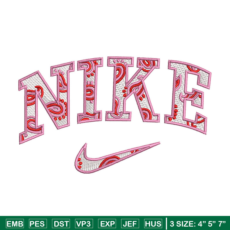 Nike pink embroidery design, Nike embroidery, Emb design, Embroidery shirt, Embroidery file, Digital download.jpg