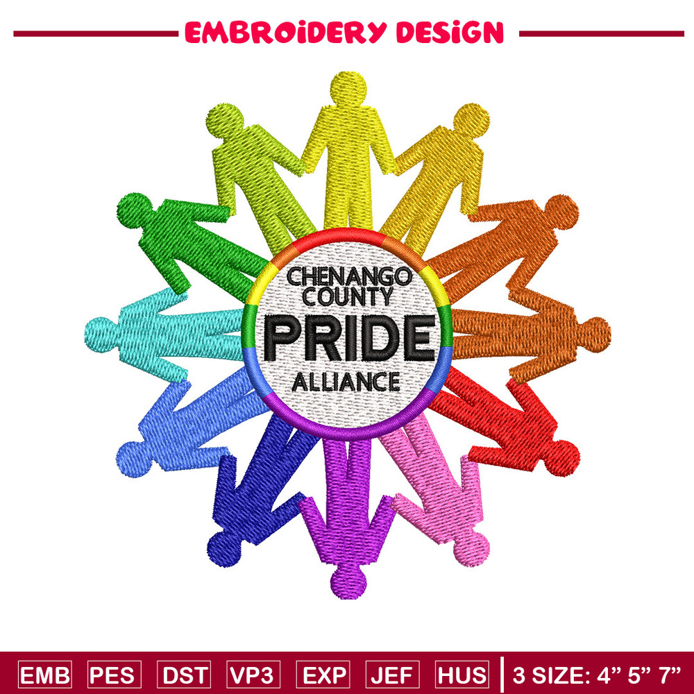 Pride embroidery design, Pride logo embroidery, Emb design, Embroidery shirt, Embroidery file, Digital download.jpg