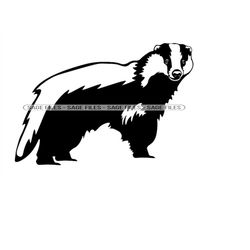 badger 6 svg, badger png, badger design, badger clipart, badger cut files, png, dxf