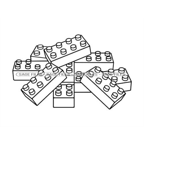Building Blocks Outline SVG, Building Block Svg, Building Bl - Inspire ...