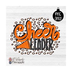 cheer design png, cheerleader orange with background, cheerleader sublimation design, cheerleading png