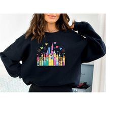 princess castle sweatshirt,kids disney castle,disney girl trip,princess shirt, princess castle, disney family trip, prin