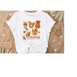 disney fall shirt shirt, warm fall tshirt, pumpkin food leaves pie coffee rainbow shirt, vintage mickey ears pumpkin tee