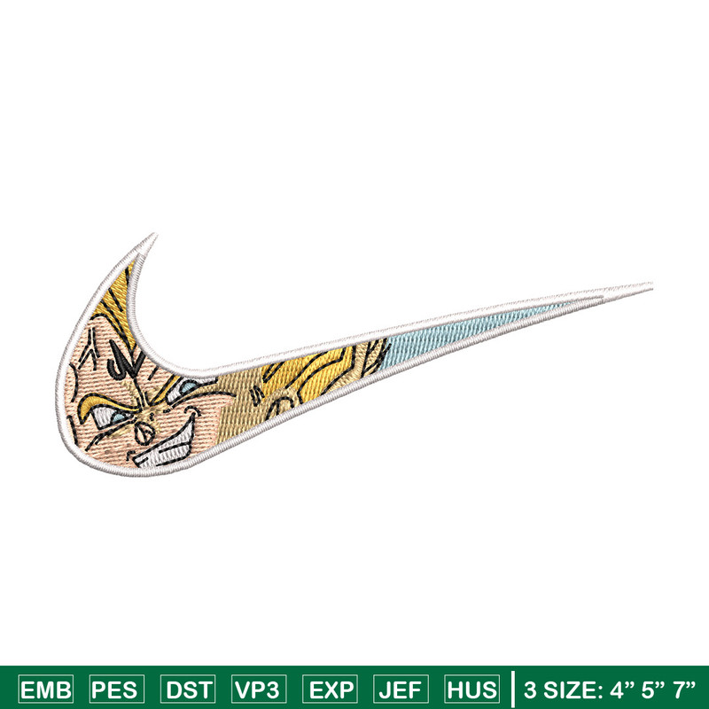 Nike vegeta embroidery design, Dragonball embroidery, Nike design, Embroidery shirt, Embroidery file, Digital download.jpg