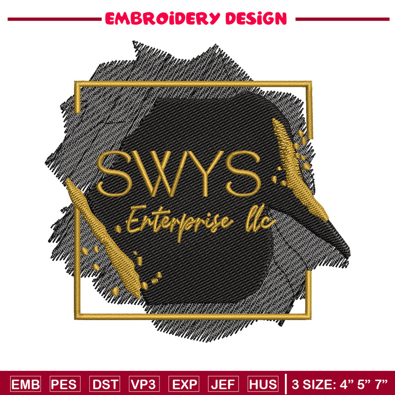 Swys logo embroidery design, Logo embroidery, Emb design, Embroidery shirt, Embroidery file, Digital download.jpg