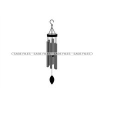 wind chime svg, wind chime clipart, wind chime files for cricut, wind chime cut files for silhouette, png, dxf