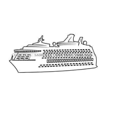 cruise ship outline 10 svg, cruise ship svg, cruise ship clipart, cruise ship files for cricut, cut files for silhouette