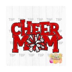 cheer design png, cheer mom red png, cheerleading design, cheer sublimation design png