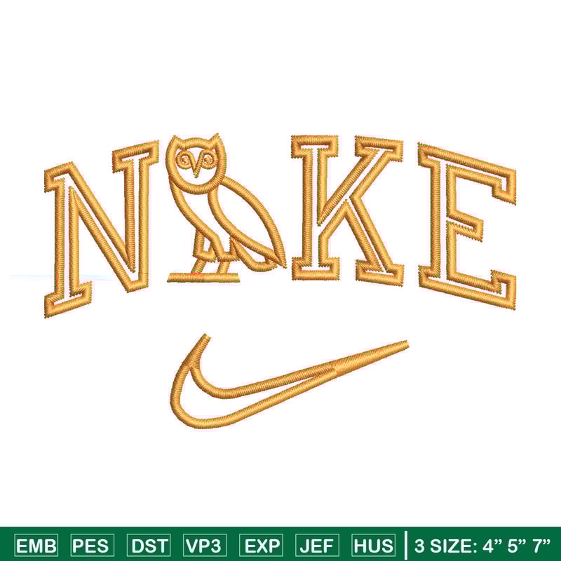Nike x owl embroidery design, Owl embroidery, Nike design, Embroidery file, Embroidery shirt, Digital download.jpg