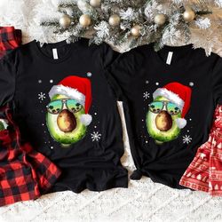 cute avocado christmas t shirt, avocado christmas tshirt, avocado christmas tshirts women, vegan christmas tee - a912