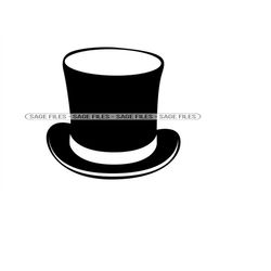 Top Hat 8 SVG, Top Hat Svg, Hat SVG, Retro Hat Svg, Hat Clipart, Hat Files for Cricut, Hat Cut Files For Silhouette, Hat