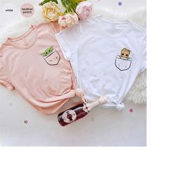 baby yoda and groot shirt, pocket yoda shirt, pocket groot shirt, baby yoda shirt, groot shirt, star wars groot shirt, y