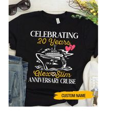 personalized anniversary cruise shirt, wedding anniversary shirt, celebrating 20 years shirts, custom anniversary cruise