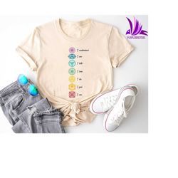 chakra shirt, yoga shirt, mandala shirt, meditation shirt, chakra symbols shirt, 7 chakras shirt, namaste shirt, seven c