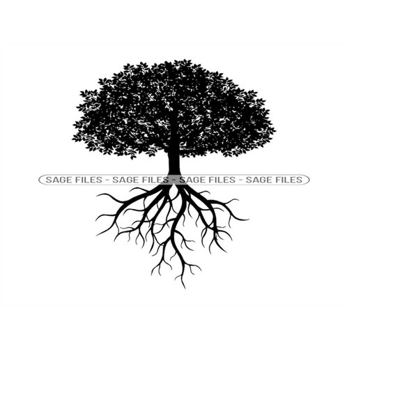 Tree With Roots SVG, Family Tree SVG, Tree With Roots Clipar - Inspire ...