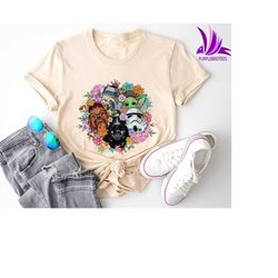 retro star wars shirt, floral star wars shirt, galaxy edge shirt, darth vader, stormtrooper, boba fett shirt, disney epc
