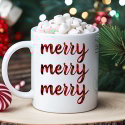 merry merry merry christmas coffee mug, christmas mug