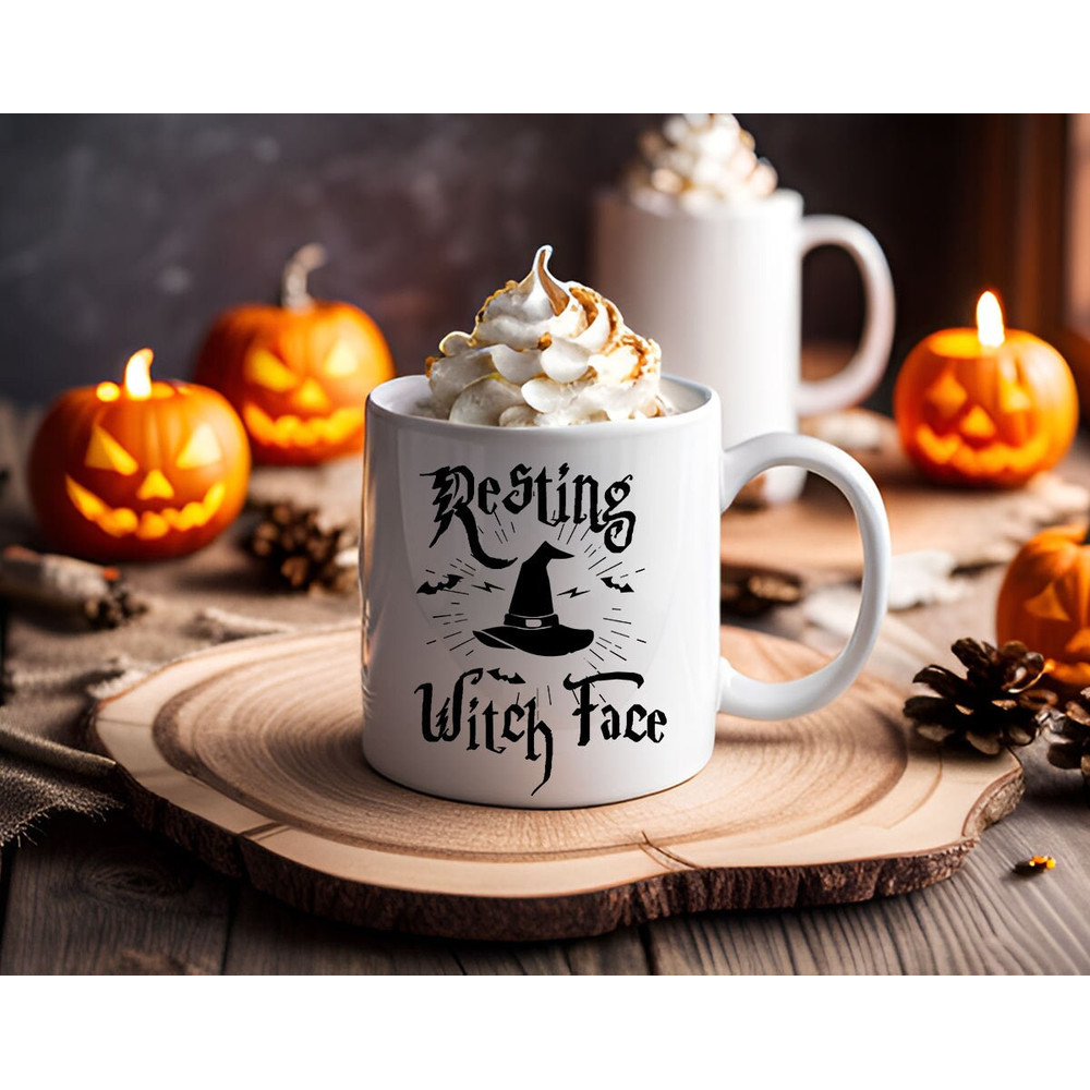 Resting Witch Face Coffee Mug Cute Halloween Witch Coffee Mug Halloween Coffee Cup Funny Halloween Coffee - 1.jpg
