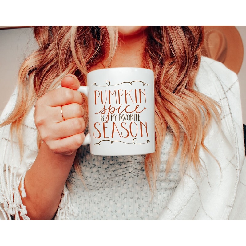 Pumpkin Spice Is My Favorite Season Coffee Mug Cute Fall Pun Coffee Mug Thanksgiving Coffee Cup Funny Fall Coffee - 1.jpg
