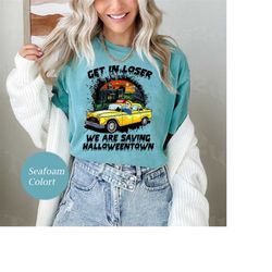 get in loser we are saving halloweentown comfort colors shirt, funny halloween shirt, halloween taxi driver gift, hallo