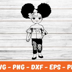 peekaboo girl with puff afro ponytails