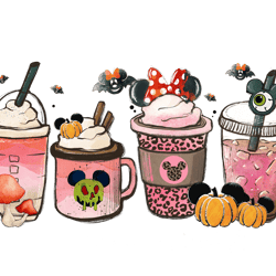 disney horror halloween coffee png - harry fall coffee png - villains latte - fall png - horror movie inspired coffee