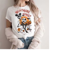 vintage the nightmare on main street halloween pumpkin tshirt, halloween pumpkin sweatshirt, halloween shirt, funny hall