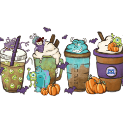 monster coffee latte png - halloween coffee png - harry fall coffee png - villains latte - fall latte png - cut file