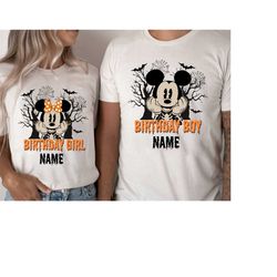 custom disney halloween family birthday comfort colors shirt, personalized disney halloween shirt, disney family vacatio