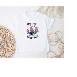 disney stitch birthday shirt, it's my birthday, custom stitch birthday shirt, lilo and stitch birthday shirt, disney sti