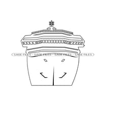 cruise ship outline 6 svg, cruise ship svg, cruise ship clipart, cruise ship files for cricut, cut files for silhouette,