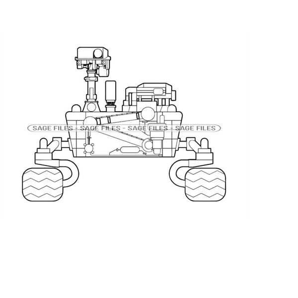 Mars Rover Outline SVG, Mars, Mars Rover Clipart, Mars Rover - Inspire ...