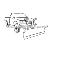 snow truck outline 2 svg, snowplow svg, snow svg, winter svg, snow truck clipart, files for cricut, cut files for silhou