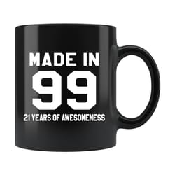 made in 99 black mug, 1999 mug