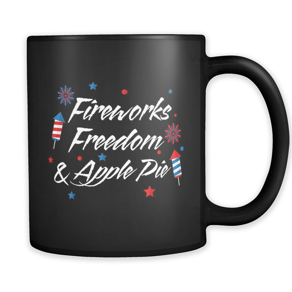 Patriotic Gift Patriotic Mug America Gift America Mug 4th of July Gift 4th of July Mug Independence Day Fireworks Freedom and Apple #a789 - 1.jpg