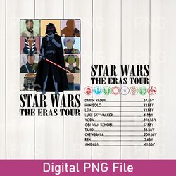double side star wars the eras tour png, star wars characters png, darth vader kenobi skywalker tano png, disney trip