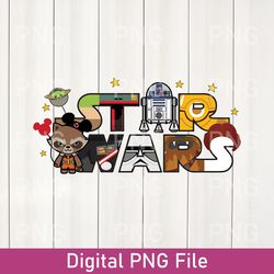 retro star wars png, star wars disney, disneyworld png, princess leia png, baby yoda png, star wars luke skywalker png
