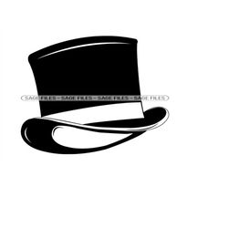Top Hat 4 SVG, Top Hat Svg, Hat SVG, Retro Hat Svg, Hat Clipart, Hat Files for Cricut, Hat Cut Files For Silhouette, Png