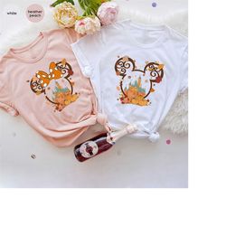 fall minnie ear shirt, fall mickey ear, disney fall couple shirt, halloween disney ear shirt, mickey autumn shirt, disne