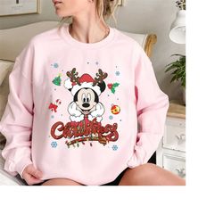 disney christmas sweatshirt, mickey and friends christmas shirts, xmas disneyland, family holiday trip shirt, merry chri