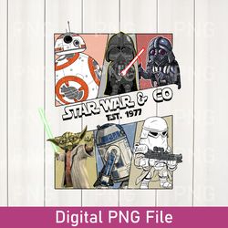 star wars & co est 1977 png, disney star wars png, vintage style star wars png, disneyworld png, retro disney family png