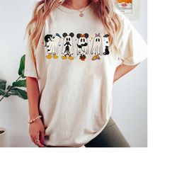 retro ute ghost mickey disney halloween comfort colors shirt, ghost cat shirt, cat lovers shirt, cute ghost halloween sh