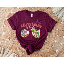christmas in july shirt, santa beach shirt, summer santa tshirt, christmas flamingo shirt, christmas at the beach, funny
