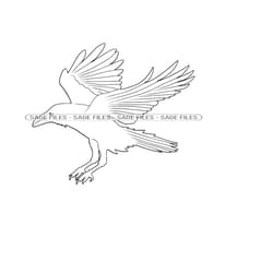 crow outline 3 svg, crow svg, raven svg, crow clipart, crow files for cricut, crow cut files for silhouette, crow png, c