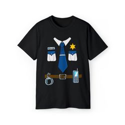 police uniform costume cool easy halloween shirt, halloween policemen costume shirt, trending shirt