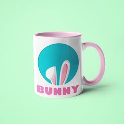 cute bunny mug, rabbit lover gift, bunny coffee mug, rabbit mug gift for her, pink bunny rabbit, valentines day gift for