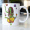 Funny Female yoga Alien coffee mug - 1.jpg