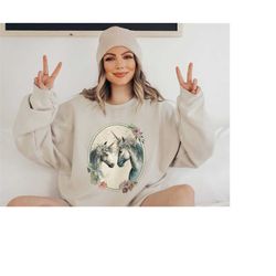 unicorn sweatshirt, floral cottagecore shirt, mother's day flower shirt gift, magical fantasy horse lover, trendy vintag