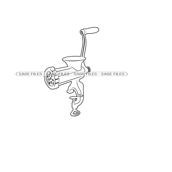 Retro Meat Grinder Outline SVG, Beef Svg, Meat Grinder Clipa - Inspire ...